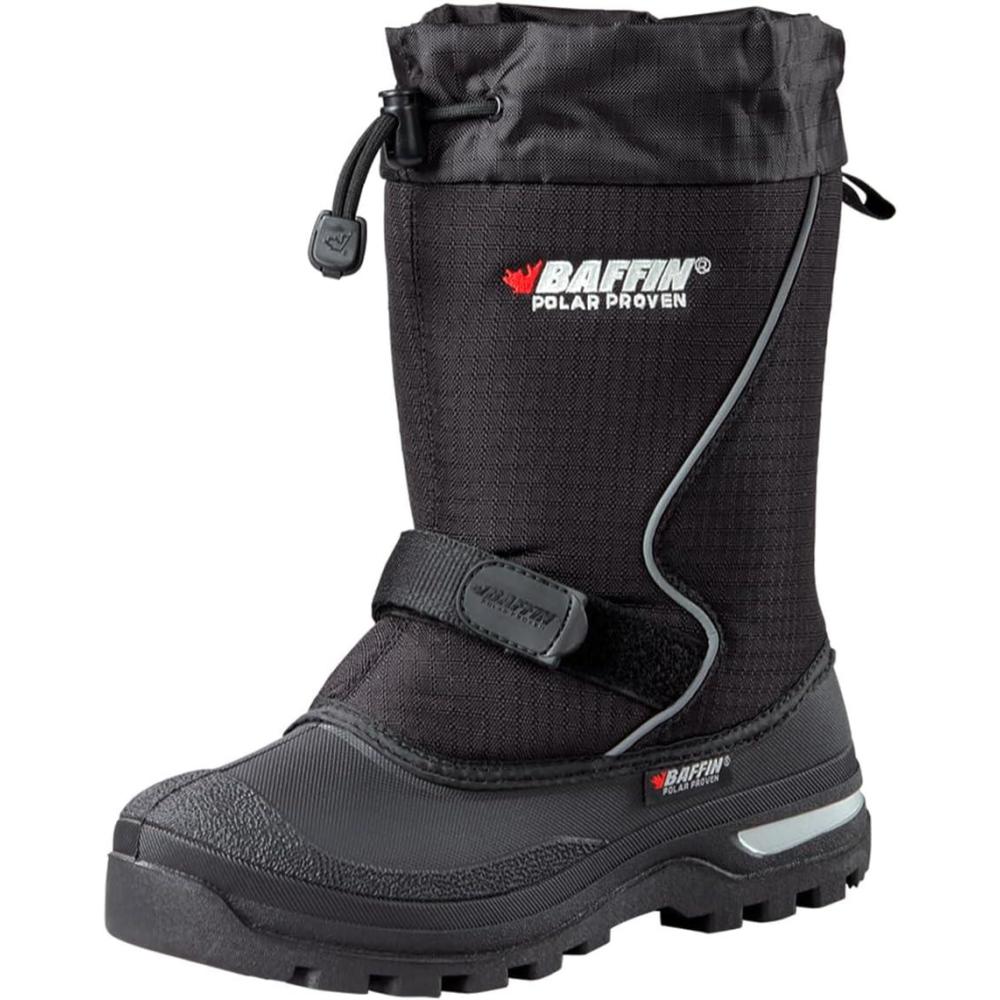 image:imageBaffin Kids Junior MUSTANG Waterproof Insulated Tundra Rated Breathable NylonRubber Tall Height Winter Outdoor Snow BootsBlack