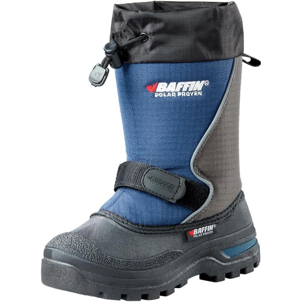 image:imageBaffin Kids Junior MUSTANG Waterproof Insulated Tundra Rated Breathable NylonRubber Tall Height Winter Outdoor Snow BootsNavy