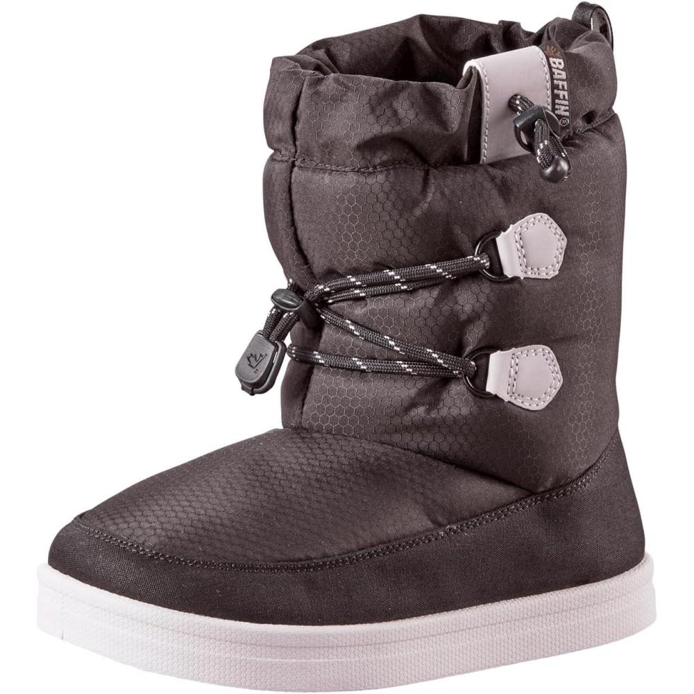 image:imageBaffin Kids Junior WANDER Insulated Waterproof Breathable MultiLayer Insulated TundraRated MidHeight Outdoor Snow BootsBlack