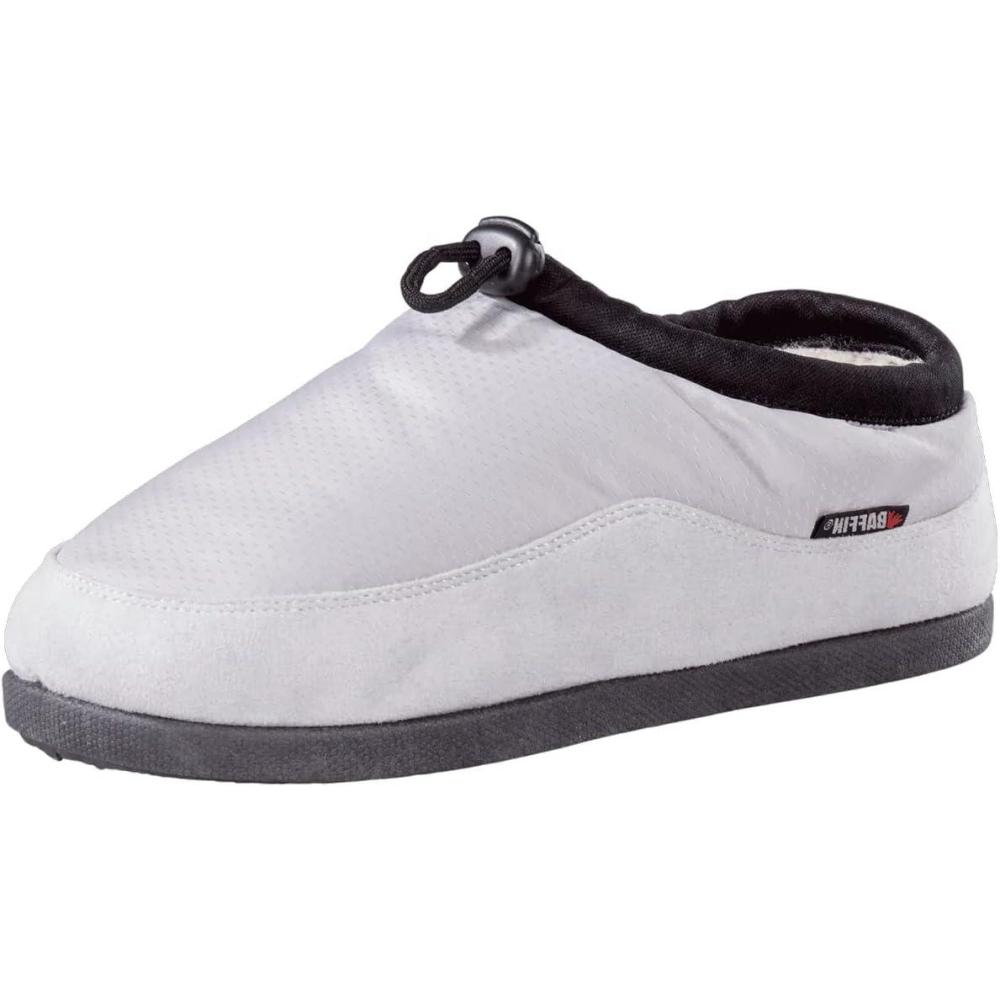 image:imageBaffin Unisex CABIN Hybrid Waterproof Insulated Lightweight Breathable Soft Adjustable IndoorOutdoor Slipon SlipperCoastal Grey