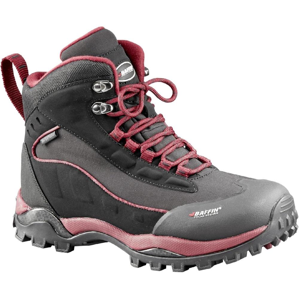 image:imageBaffin Womens HIKE Mid Waterproof Insulated Lightweight TundraRated Cold Weather Boots for Hiking Trekking amp CampingBlackSangria