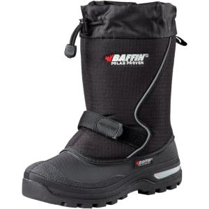 Baffin Kids’ Junior MUSTANG Waterproof Insulated Tundra Rated Breathable Nylon/Rubber Tall Height Winter Outdoor Snow Boots(Black)