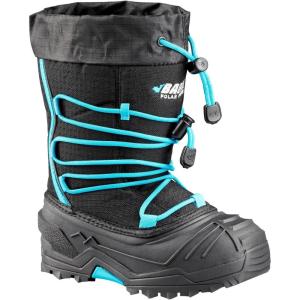 Baffin Kids’ Junior YOUNG SNOGOOSE Insulated Waterproof Flexible Comfort-Fit Multi-Layer Tall Snow Boots w/Polar Rubber Base(Black/Blue)
