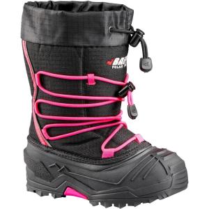 Baffin Kids’ Junior YOUNG SNOGOOSE Insulated Waterproof Flexible Comfort-Fit Multi-Layer Tall Snow Boots w/Polar Rubber Base(Black/Hyper Berry)