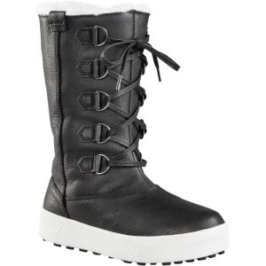 Baffin Women’s YORKVILLE Waterproof Insulated Tall-Height Winter Snow Boots, Leather Upper, Wool Lining, Slip-Resistant Base(Black)